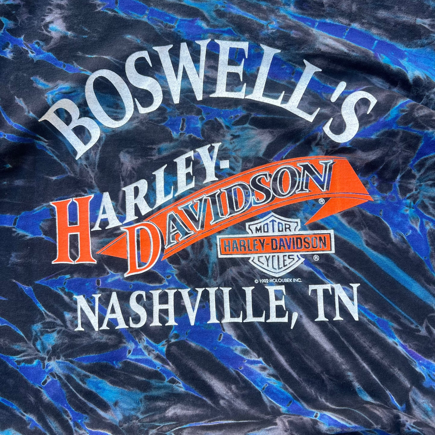 Vintage Tye Dye Harley Davidson Shirt Size Large