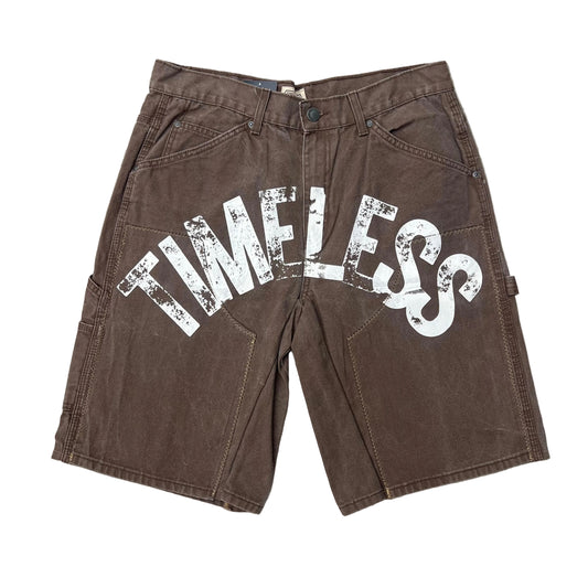 Vintage Brown Reworked Timeless Jorts Size 36 Waist