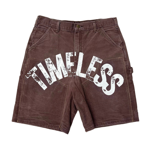 Vintage Brown Reworked Carhartt Timeless Jorts Size 34 Waist