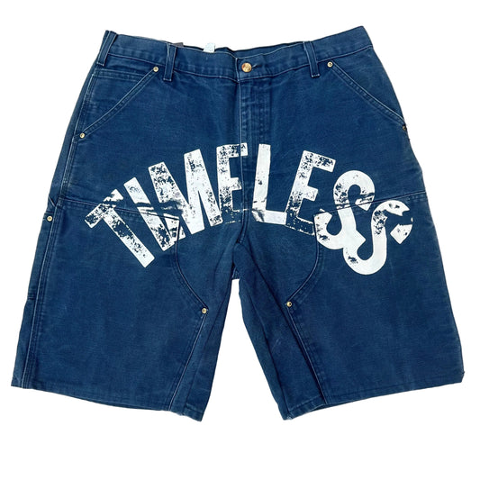 Vintage Blue Reworked Carhartt Timeless Double Knees Size 36 Waist