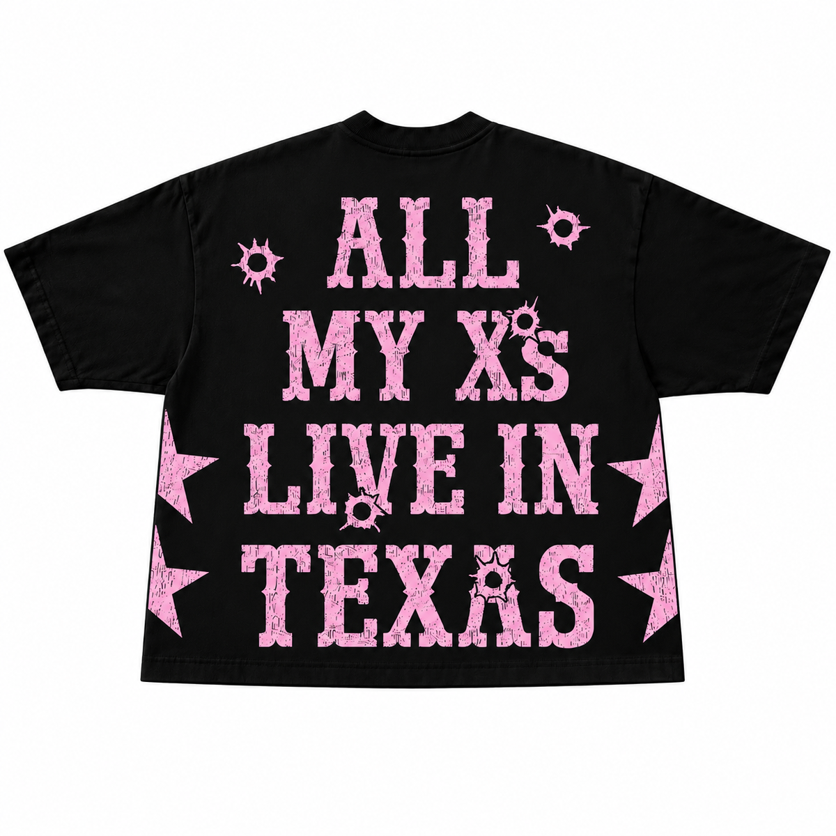 "All My X's" Tee Black/Pink