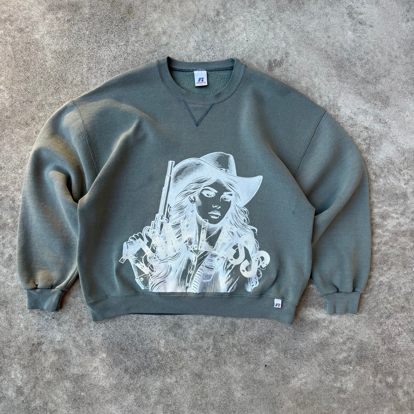 Timeless Cowgirl Crewneck Green XL