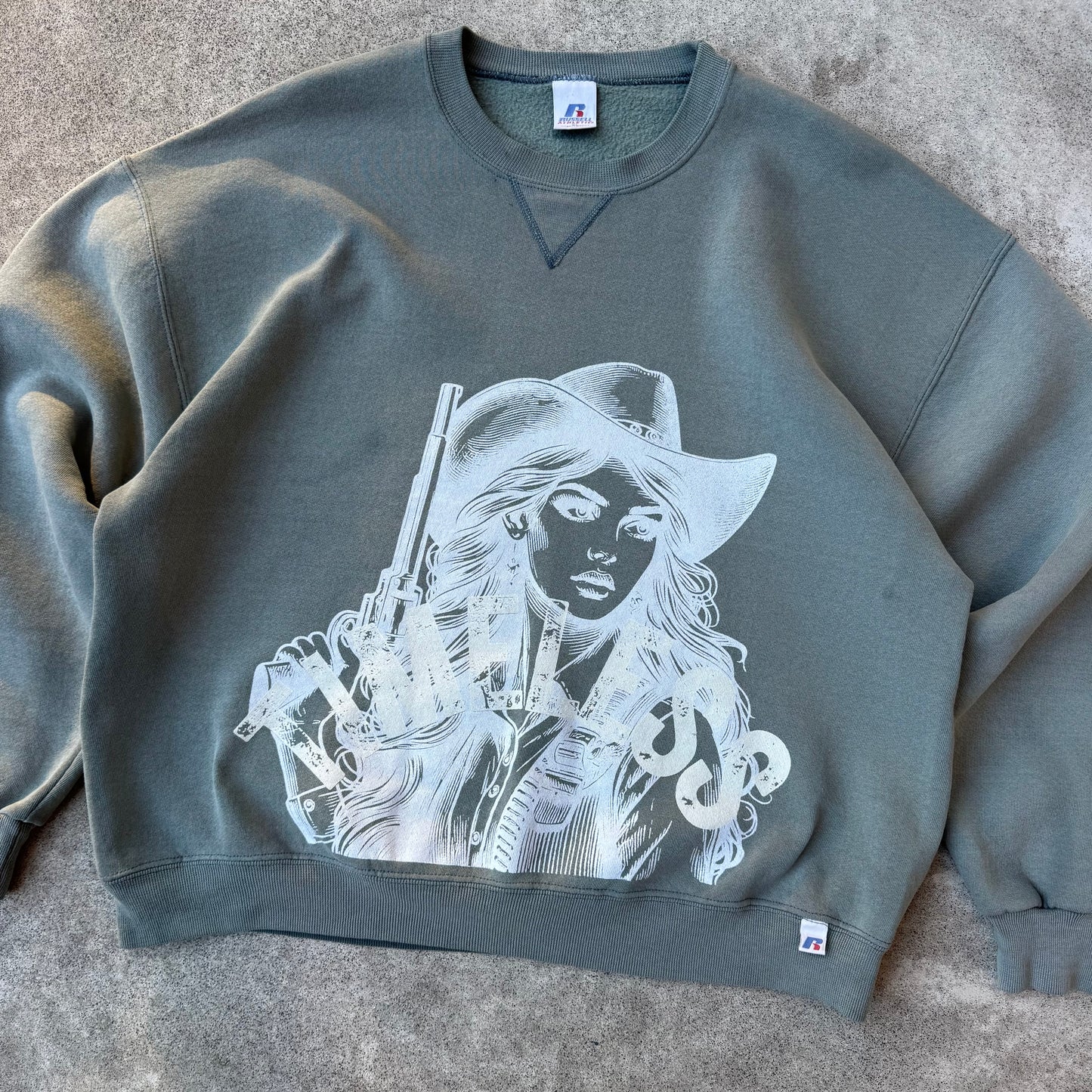 Timeless Cowgirl Crewneck Green XL