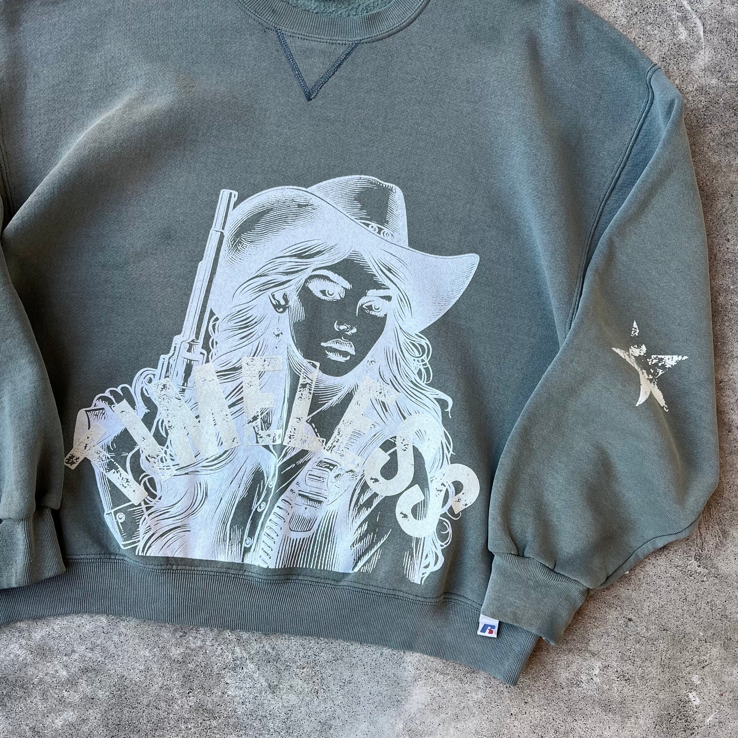 Timeless Cowgirl Crewneck Green XL