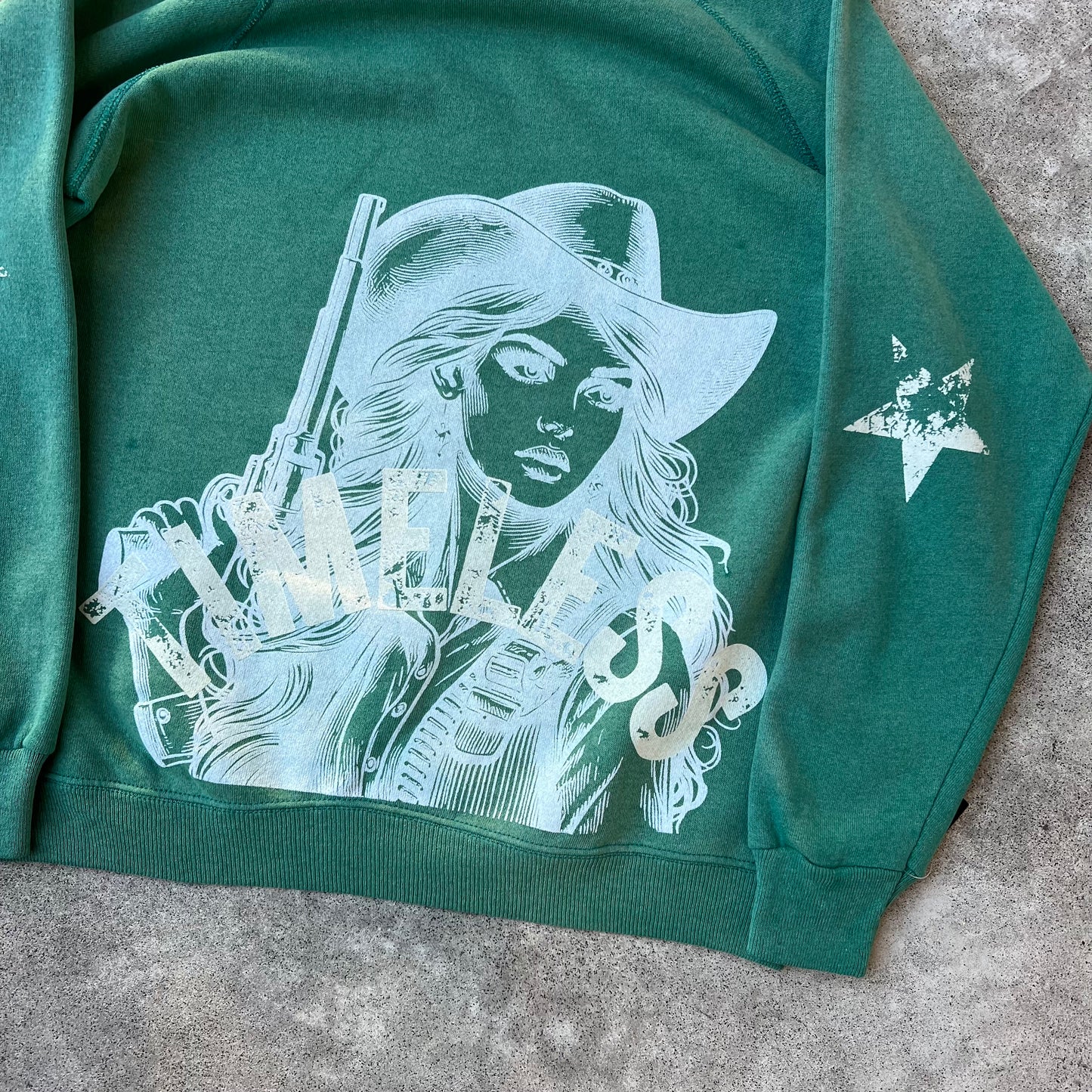 Timeless Cowgirl Crewneck Kelly Green Medium