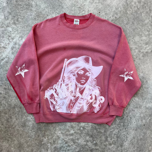 Timeless Cowgirl Crewneck Red XL