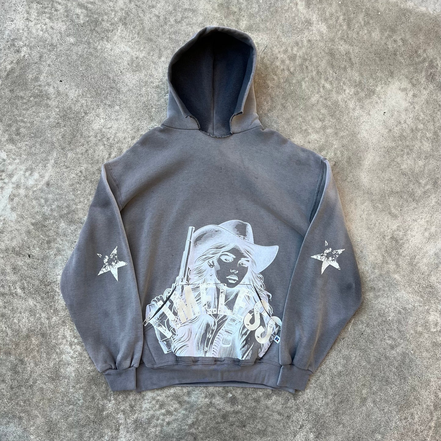 Timeless Cowgirl Hoodie Gray Large