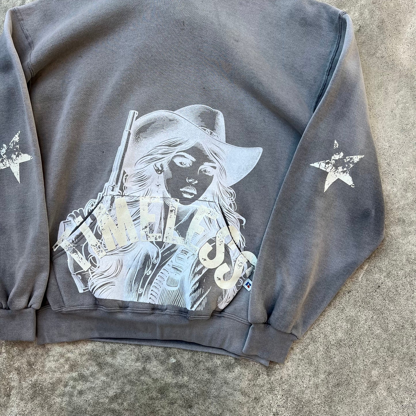 Timeless Cowgirl Hoodie Gray Large