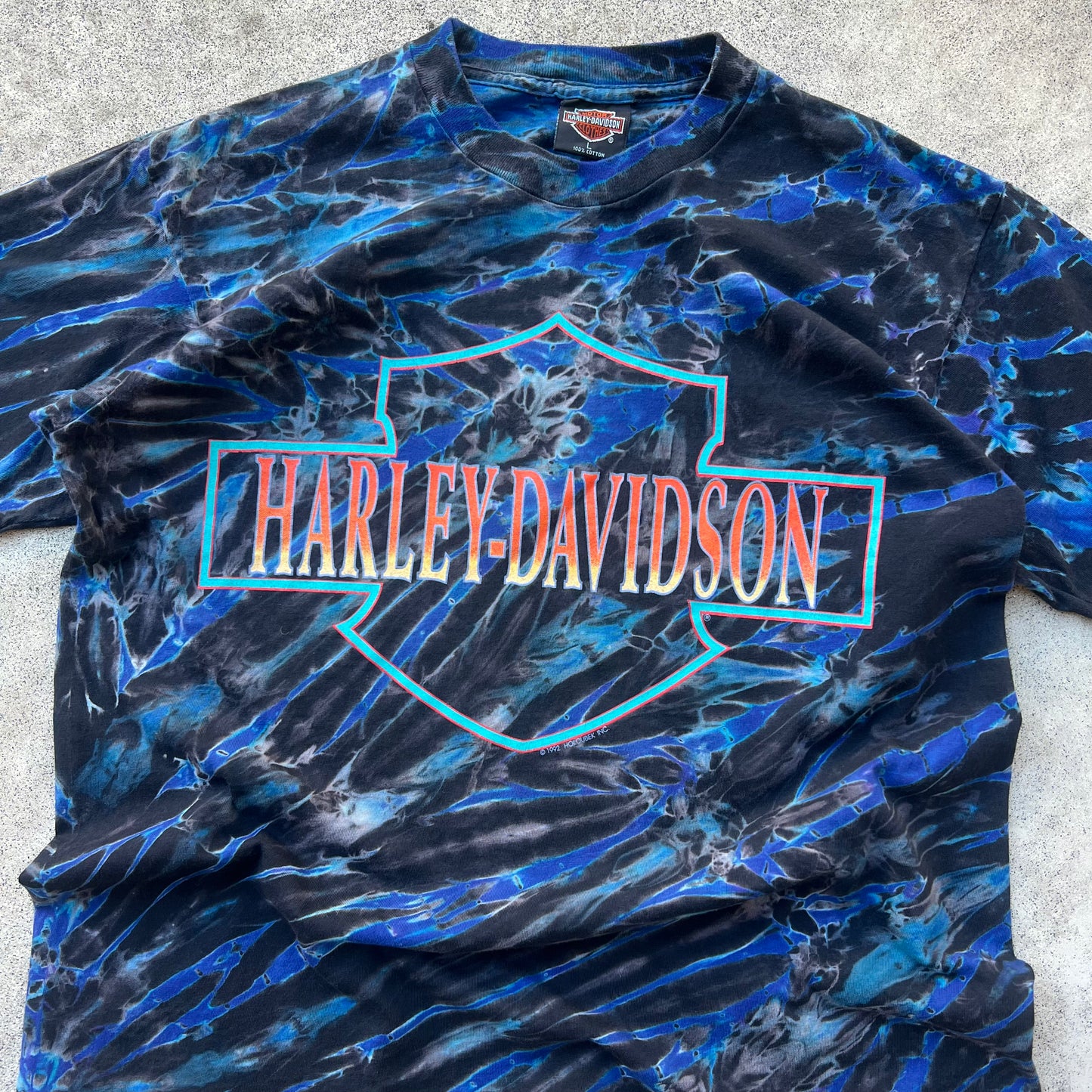Vintage Tye Dye Harley Davidson Shirt Size Large