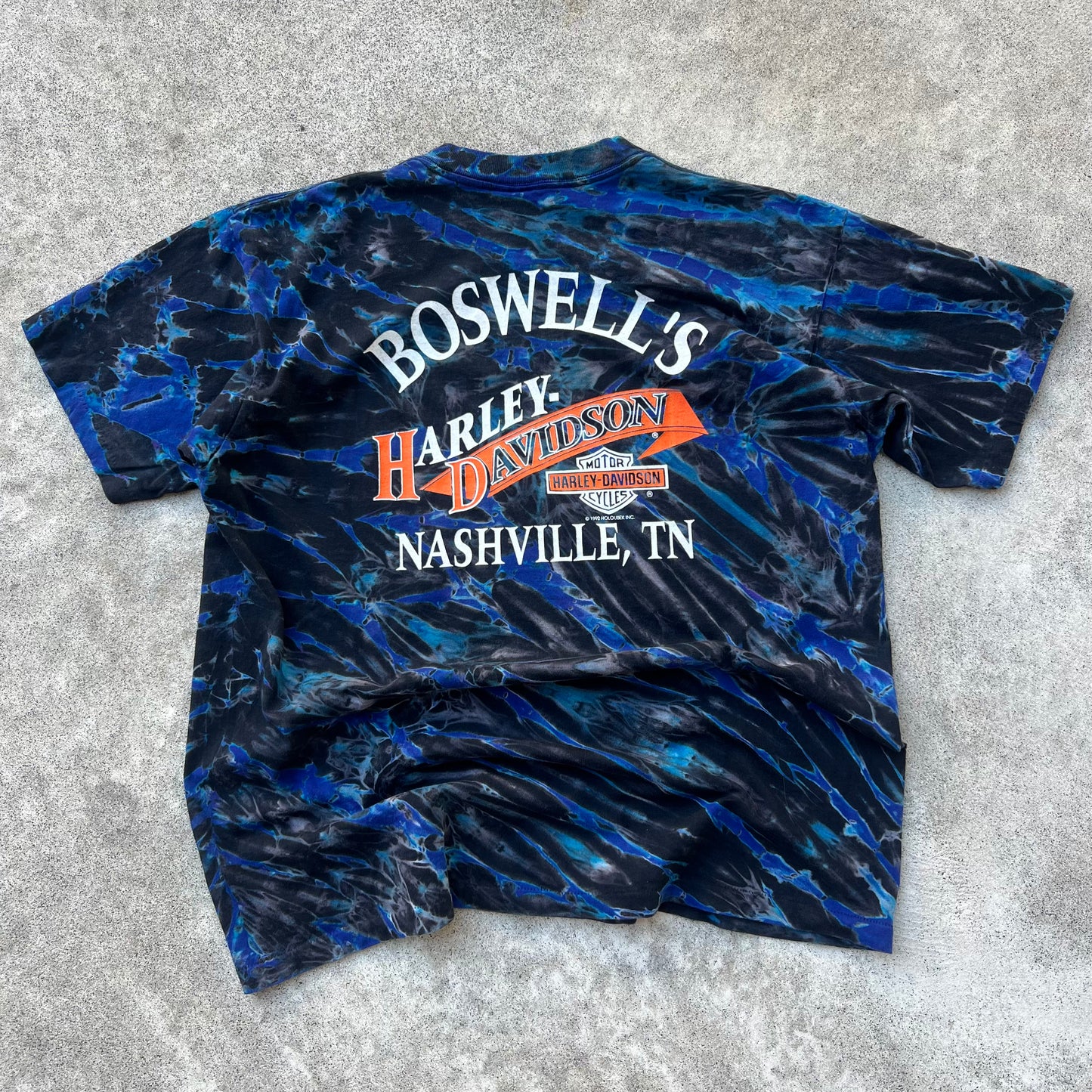 Vintage Tye Dye Harley Davidson Shirt Size Large