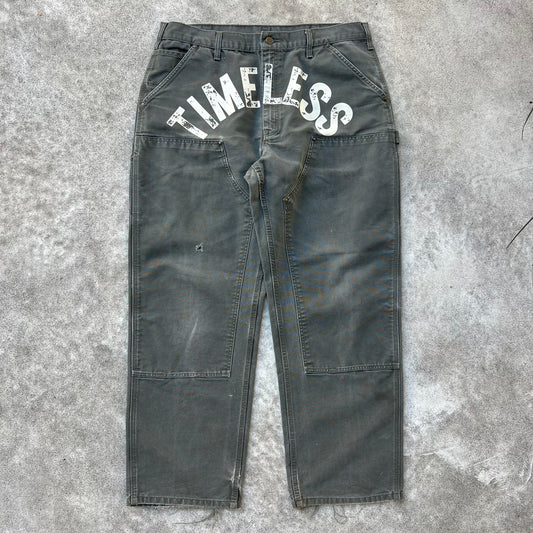 Timeless Olive Carhartt Double Knees 38x32