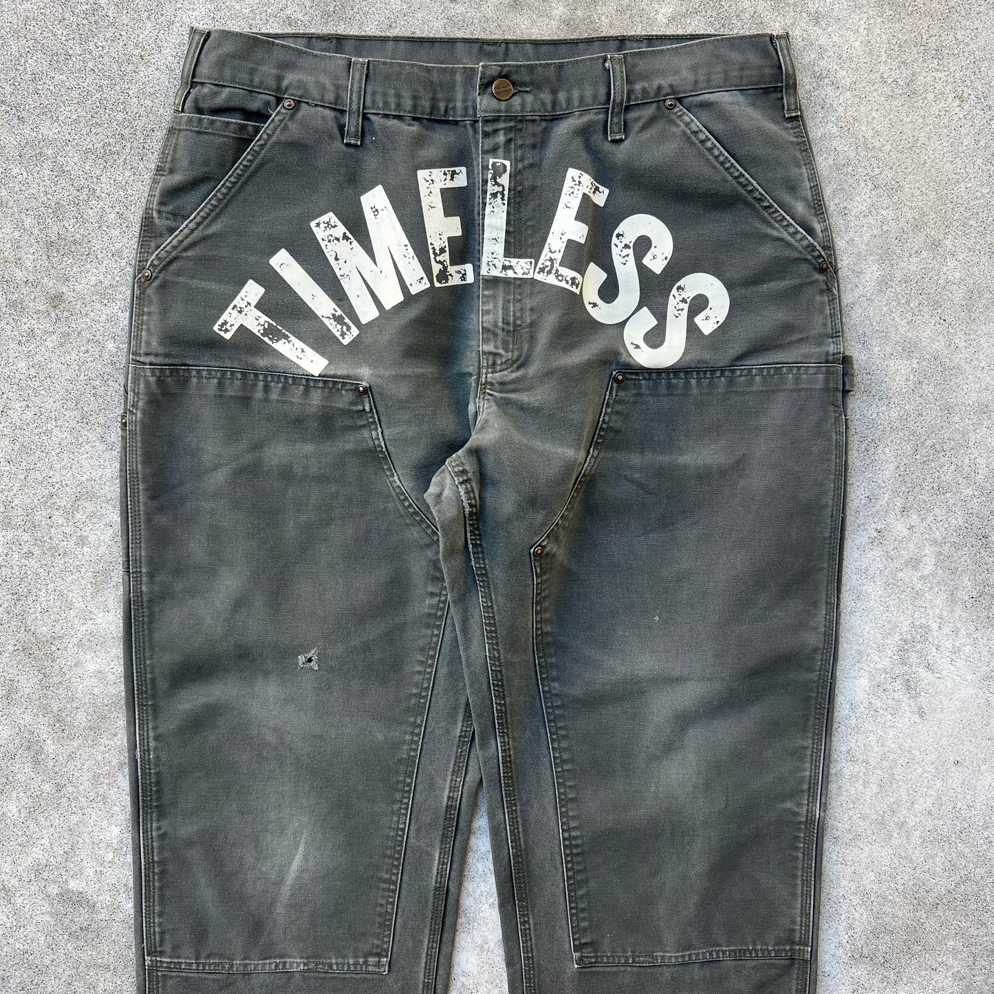 Timeless Olive Carhartt Double Knees 38x32