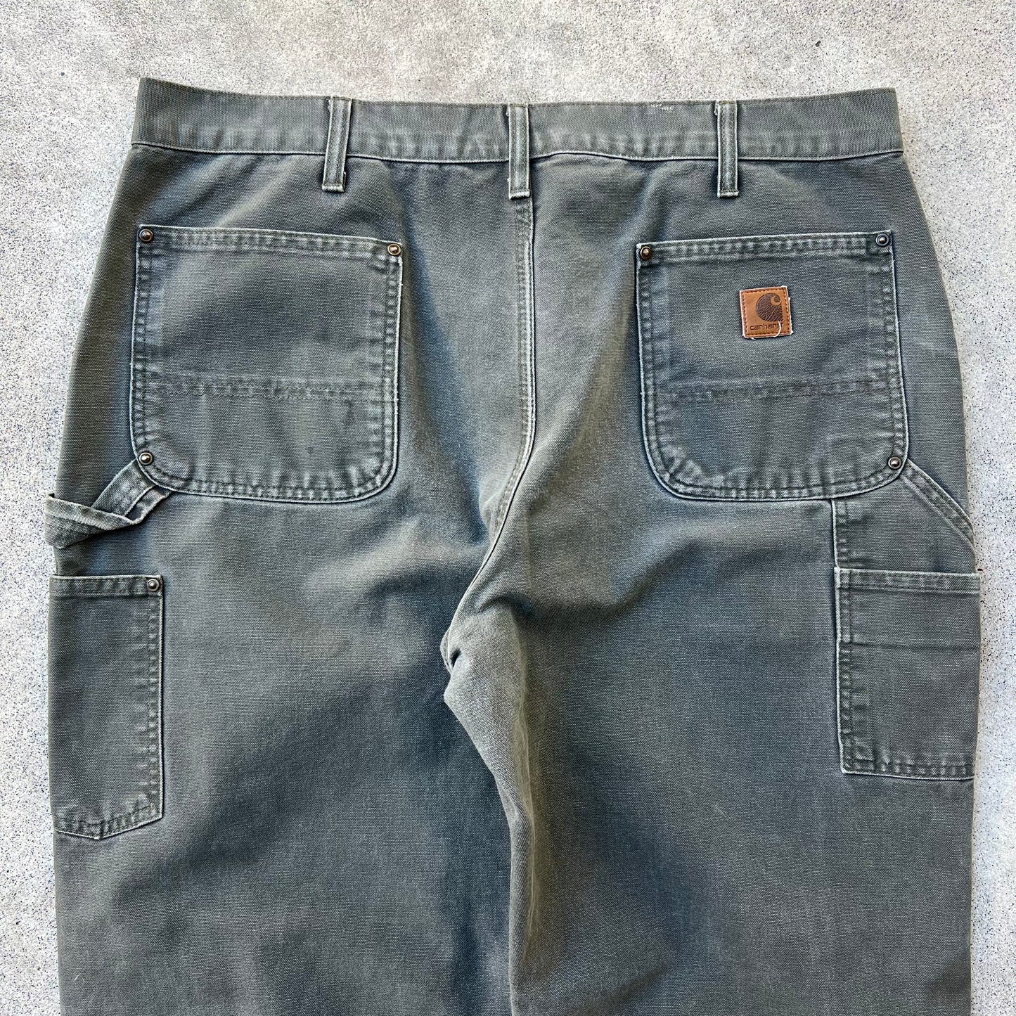 Timeless Olive Carhartt Double Knees 38x32
